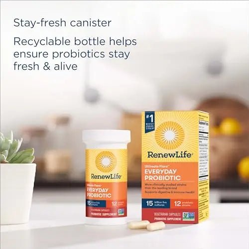 Renew Life Everyday Probiotic Capsules, Daily Supplement Supports Urinary, Digestive - TrustMedUSA