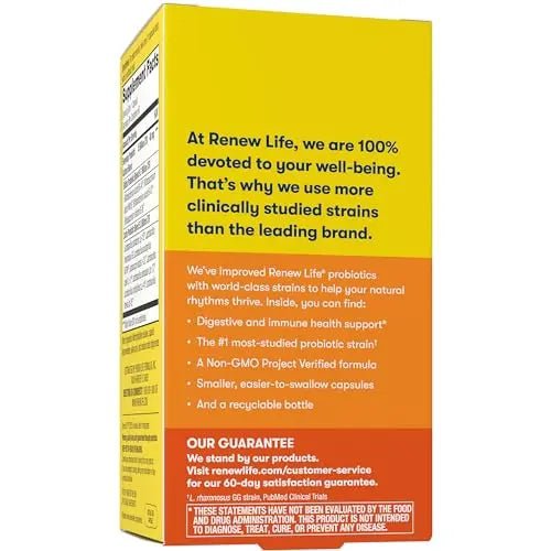 Renew Life Everyday Probiotic Capsules, Daily Supplement Supports Urinary, Digestive - TrustMedUSA