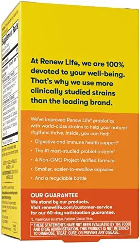 Renew Life Everyday Probiotic Capsules, Daily Supplement Supports Urinary, Digestive - TrustMedUSA