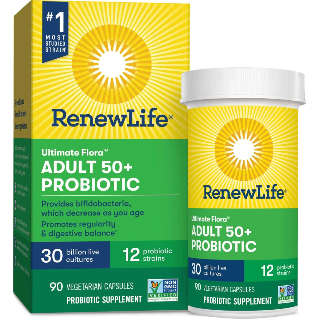 Renew Life Probiotic Adult 50 Plus Probiotic Capsules, Daily Supplement Supports Urinary - TrustMedUSA