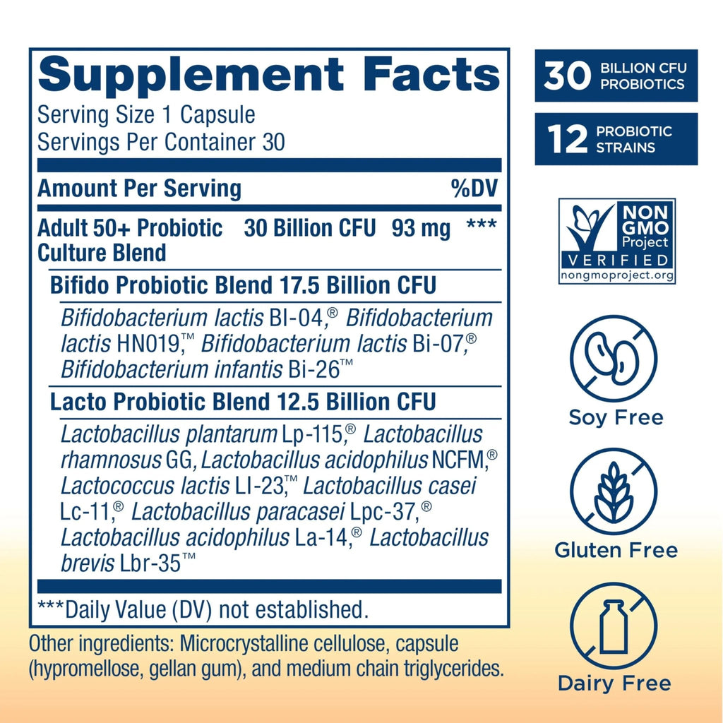 Renew Life Probiotic Adult 50 Plus Probiotic Capsules, Daily Supplement Supports Urinary - TrustMedUSA