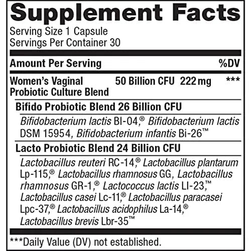 Renew Life Women's Probiotic Capsules, 50 Billion CFU Guaranteed, Supports pH Balance - TrustMedUSA