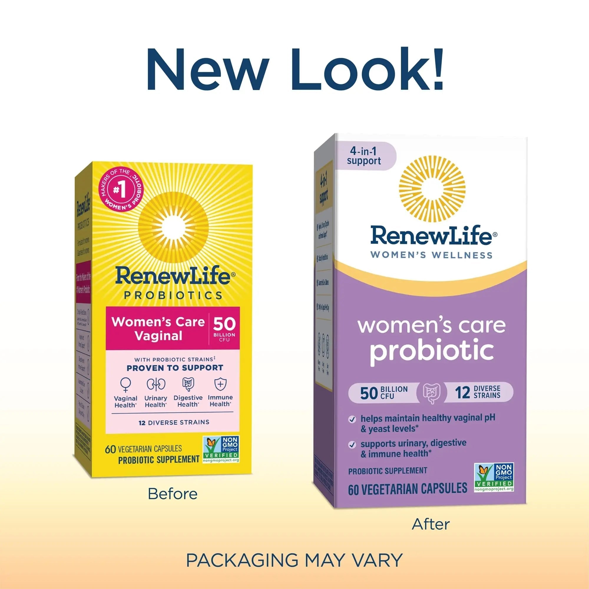 Renew Life Women's Probiotic Capsules, 50 Billion CFU Guaranteed, Supports Vaginal - TrustMedUSA