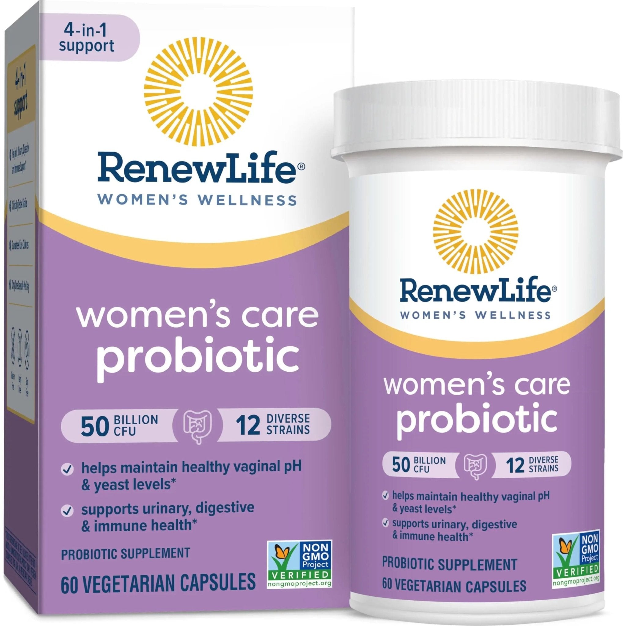 Renew Life Women's Probiotic Capsules, 50 Billion CFU Guaranteed, Supports Vaginal - TrustMedUSA