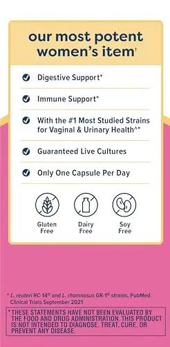 Renew Life Women's Probiotic Capsules, Supports Vaginal, Urinary, Digestive and Immune - TrustMedUSA