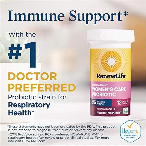 Renew Life Women’s Probiotic - Ultimate Flora Probiotic Women's Care, Shelf Stable - TrustMedUSA