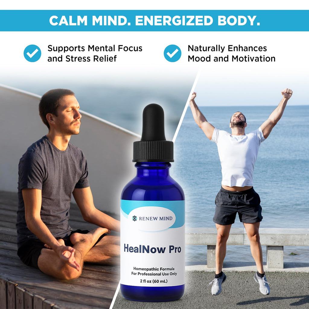 RENEW MIND HealNow Pro Homeopathic Support for Joint Pain, Muscle Aches, Arthritis Pain, and Muscle or Joint Stiffness Professional Grade Formula Promotes Comfort, Mobility & Energy - 2 fl oz - TrustMedUSA