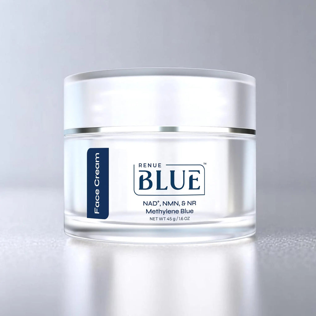 Renue Blue Methylene Blue Face Cream - Liposomal NAD+ Complex and Nutrients for Skin Rejuvenation, Deep Hydration, and Anti-Aging Support - TrustMedUSA