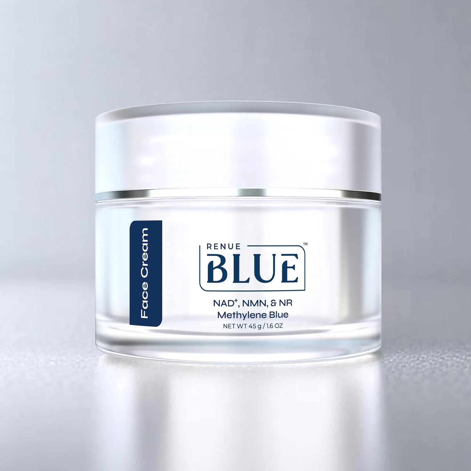 Renue Blue Methylene Blue Face Cream - Liposomal NAD+ Complex and Nutrients for Skin Rejuvenation, Deep Hydration, and Anti-Aging Support - TrustMedUSA