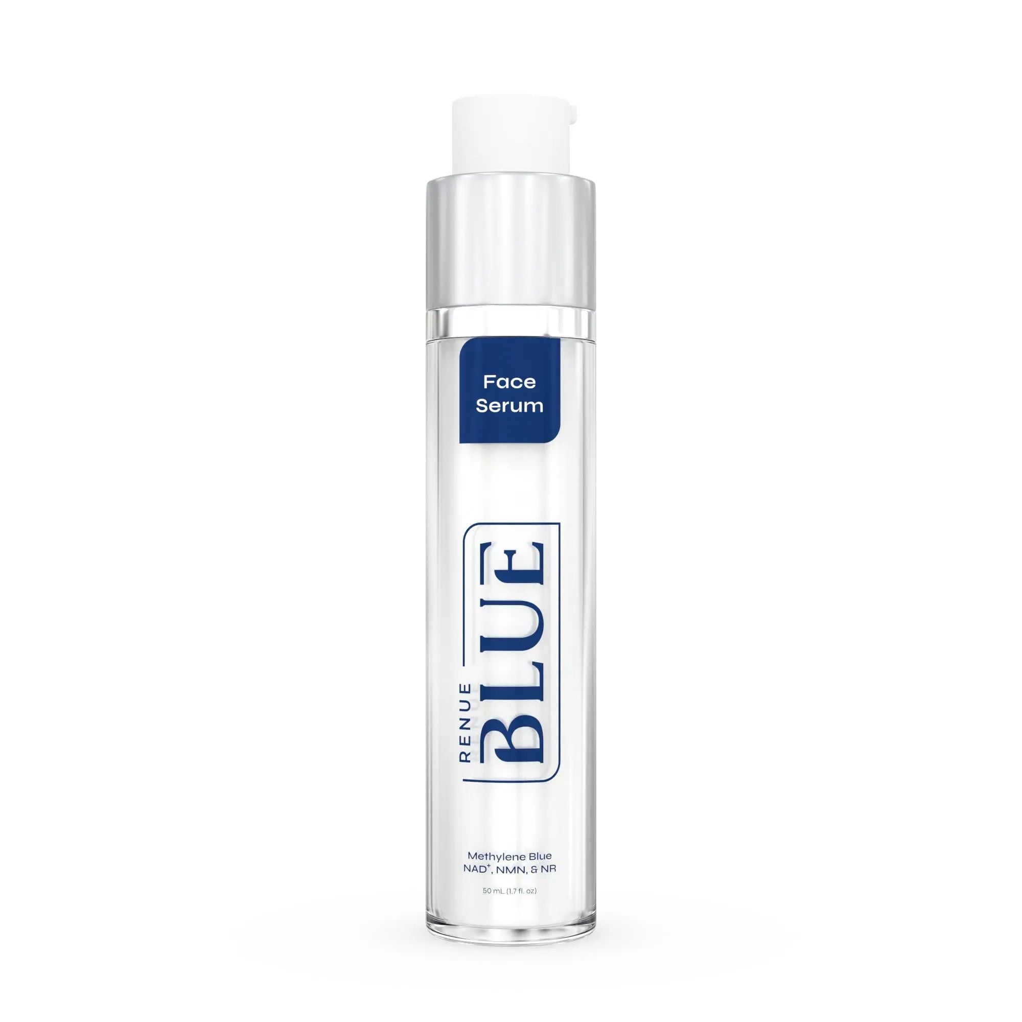 Renue Blue Methylene Blue Face Serum - Liposomal NAD+ Complex and Nutrients for Skin Rejuvenation, Deep Hydration, and Anti-Aging Support - TrustMedUSA