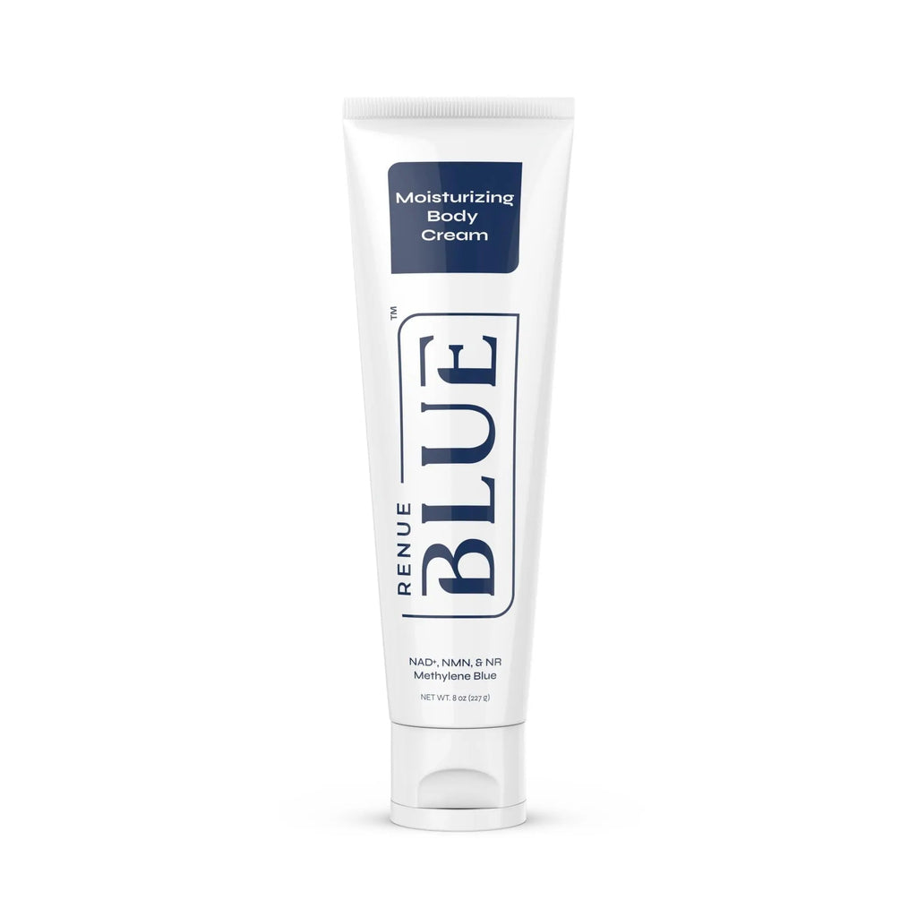 Renue Blue Methylene Blue Moisturizing Body Cream – Liposomal NAD+ Complex with Antioxidants, Peptides, and Botanical Extracts for Hydrated, Healthier‑Looking Skin - TrustMedUSA
