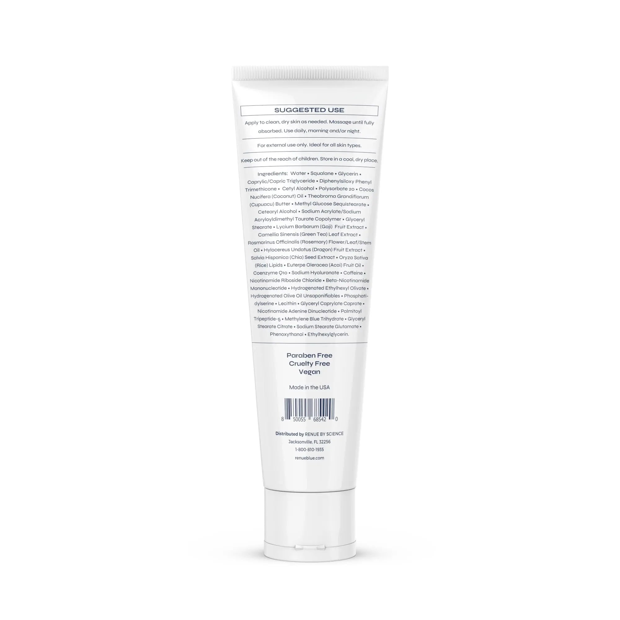 Renue Blue Methylene Blue Moisturizing Body Cream – Liposomal NAD+ Complex with Antioxidants, Peptides, and Botanical Extracts for Hydrated, Healthier‑Looking Skin - TrustMedUSA
