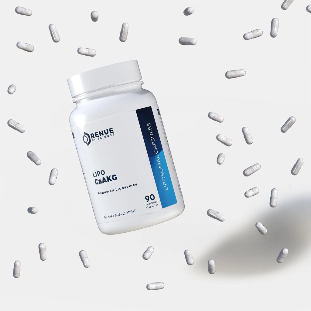 RENUE by SCIENCE CA AKG Supplement | High Strength Liposomal Calcium AKG | 90 Calcium Alpha-Ketoglutarate Capsules - 300mg CA AKG per Serving CA-AKG Supplement | Non-GMO & Made in The USA - TrustMedUSA