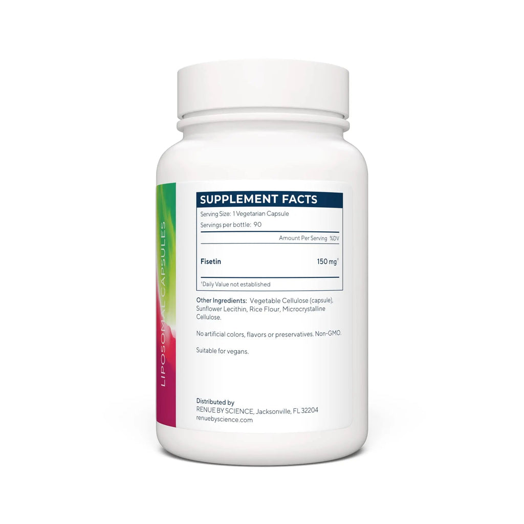 Renue By Science Fisetin | 90 Liposomal Fisetin Supplements - 150mg Fisetin per Serving | Senolytic Supplements | Bioavailable Formula for Increased Absorption | Non-GMO & Made in The USA - TrustMedUSA