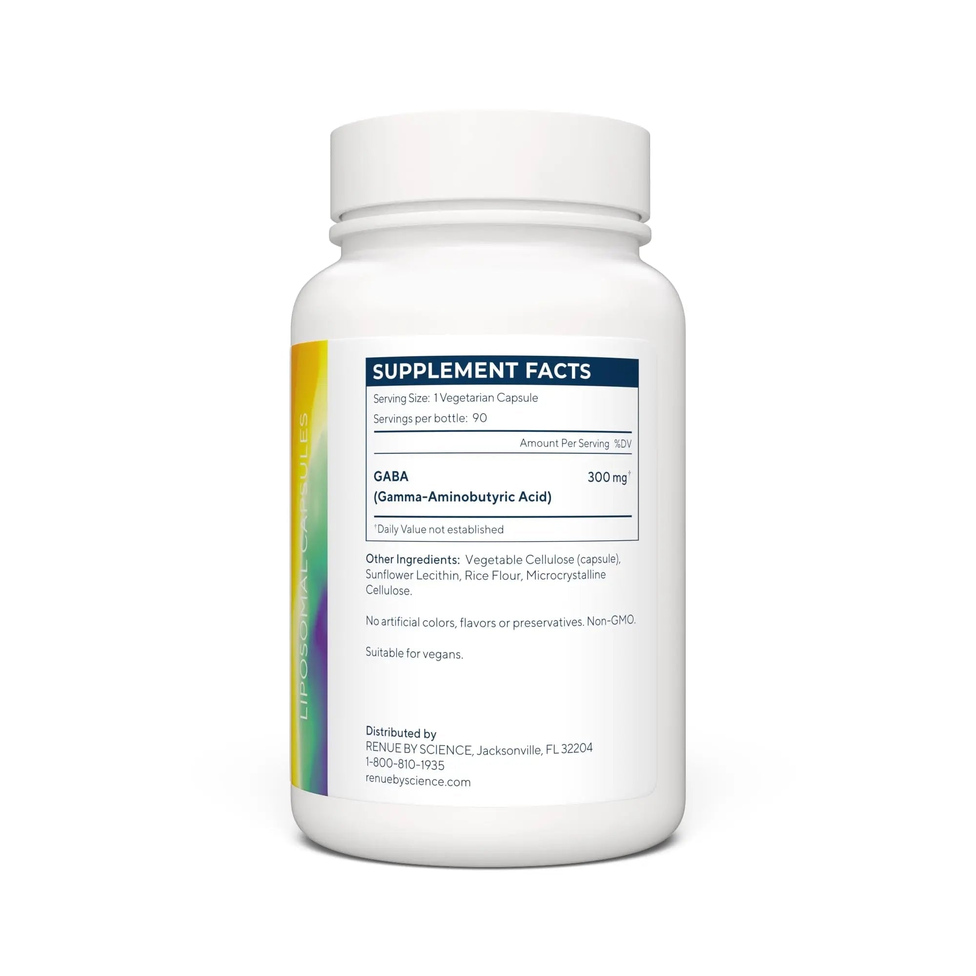 Renue By Science GABA | High Strength Liposomal GABA Supplements | 90 GABA Capsules - 300mg Gamma-Aminobutyric Acid per Serving | Non-GMO | Made in The USA Third-Party Tested - TrustMedUSA