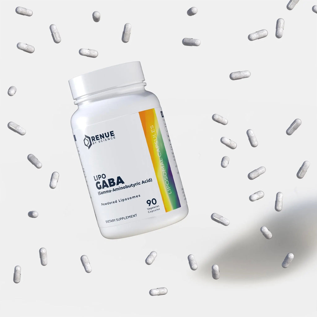 Renue By Science GABA | High Strength Liposomal GABA Supplements | 90 GABA Capsules - 300mg Gamma-Aminobutyric Acid per Serving | Non-GMO | Made in The USA Third-Party Tested - TrustMedUSA