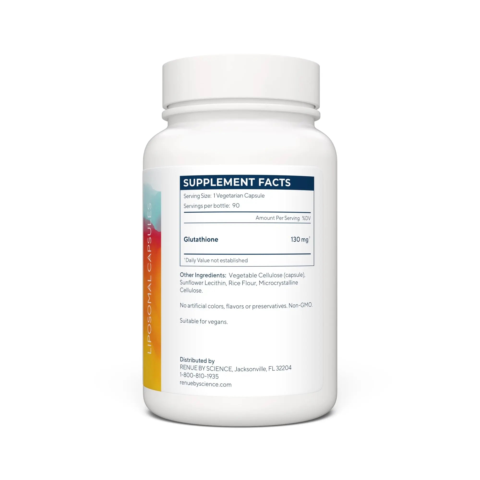 Renue By Science Glutathione | High Strength Supplement | 90 Liposomal Capsules - 130mg Glutathione per Serving | | Non-GMO | Made in The USA & Third-Party Tested - TrustMedUSA