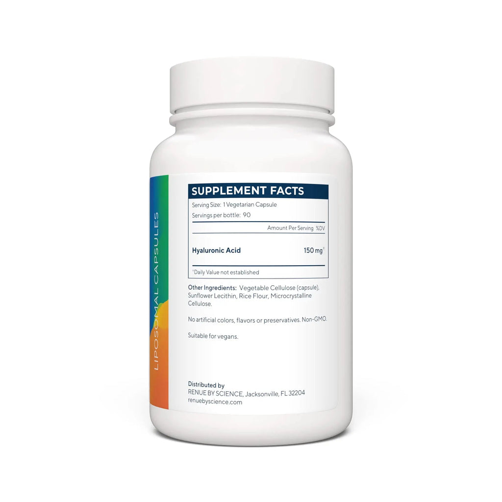 Renue By Science Hyaluronic Acid | HLA Liposomal Hyaluronic Acid Supplements | 90 Acido Hialuronico Capsules - 150mg Hylunaric Acid per Serving | Non-GMO | Made in The USA Third-Party Tested - TrustMedUSA