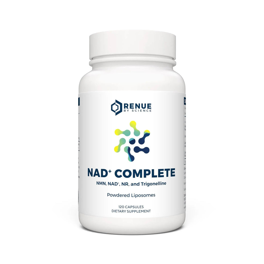 RENUE by SCIENCE NAD+ Complete | 120 Liposomal NAD Supplement Capsules with NMN, NR & Trigonelline - 210mg NMN & 160mg NAD per Serving | Bioavailable Formula for Increased Absorption | Made in the USA - TrustMedUSA