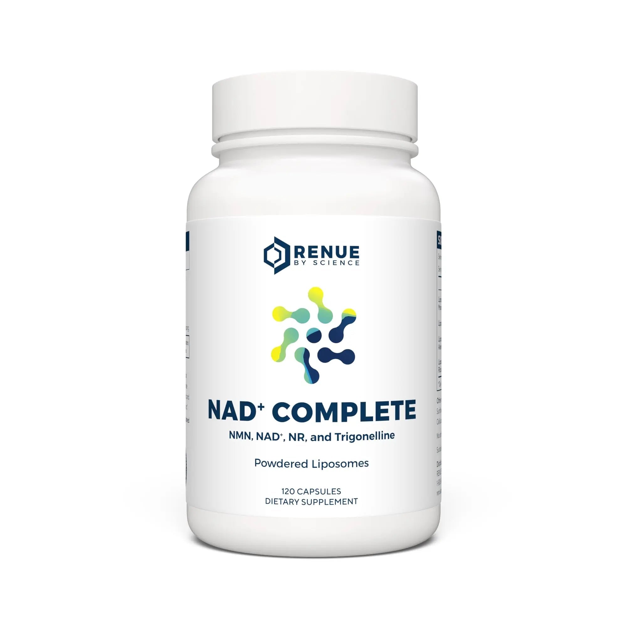 RENUE by SCIENCE NAD+ Complete | 120 Liposomal NAD Supplement Capsules with NMN, NR & Trigonelline - 210mg NMN & 160mg NAD per Serving | Bioavailable Formula for Increased Absorption | Made in the USA - TrustMedUSA