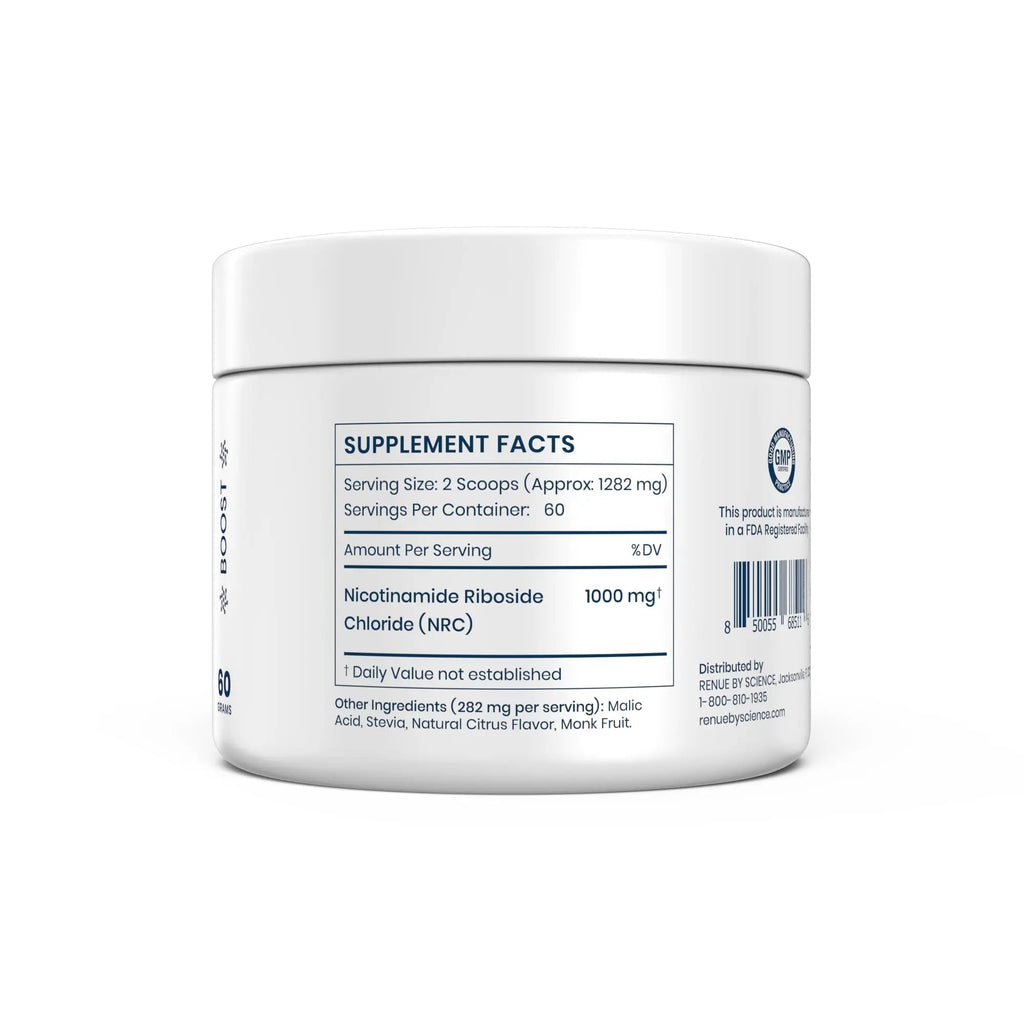 Renue By Science Nicotinamide Riboside | 1000mg Nicotinamide Powder - High Strength NR NAD Powder Sublingual Citrus Burst Flavor | Manufactured in The USA & Third-Party Tested | 60 Servings - TrustMedUSA