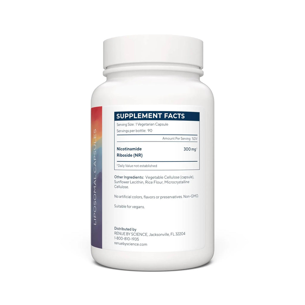 RENUE by Science Nicotinamide Riboside | High Strength Liposomal NAD Supplement | 90 Nicotinamide Capsules - 300mg Nicotinamide Riboside per Serving | Manufactured in The USA Third-Party Tested - TrustMedUSA