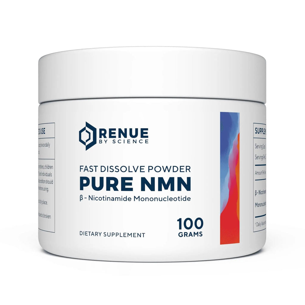 Renue By Science NMN Powder | 100g Fast Dissolve Powder Supplement | 500mg Nicotinamide Mononucleotide per Serving - TrustMedUSA