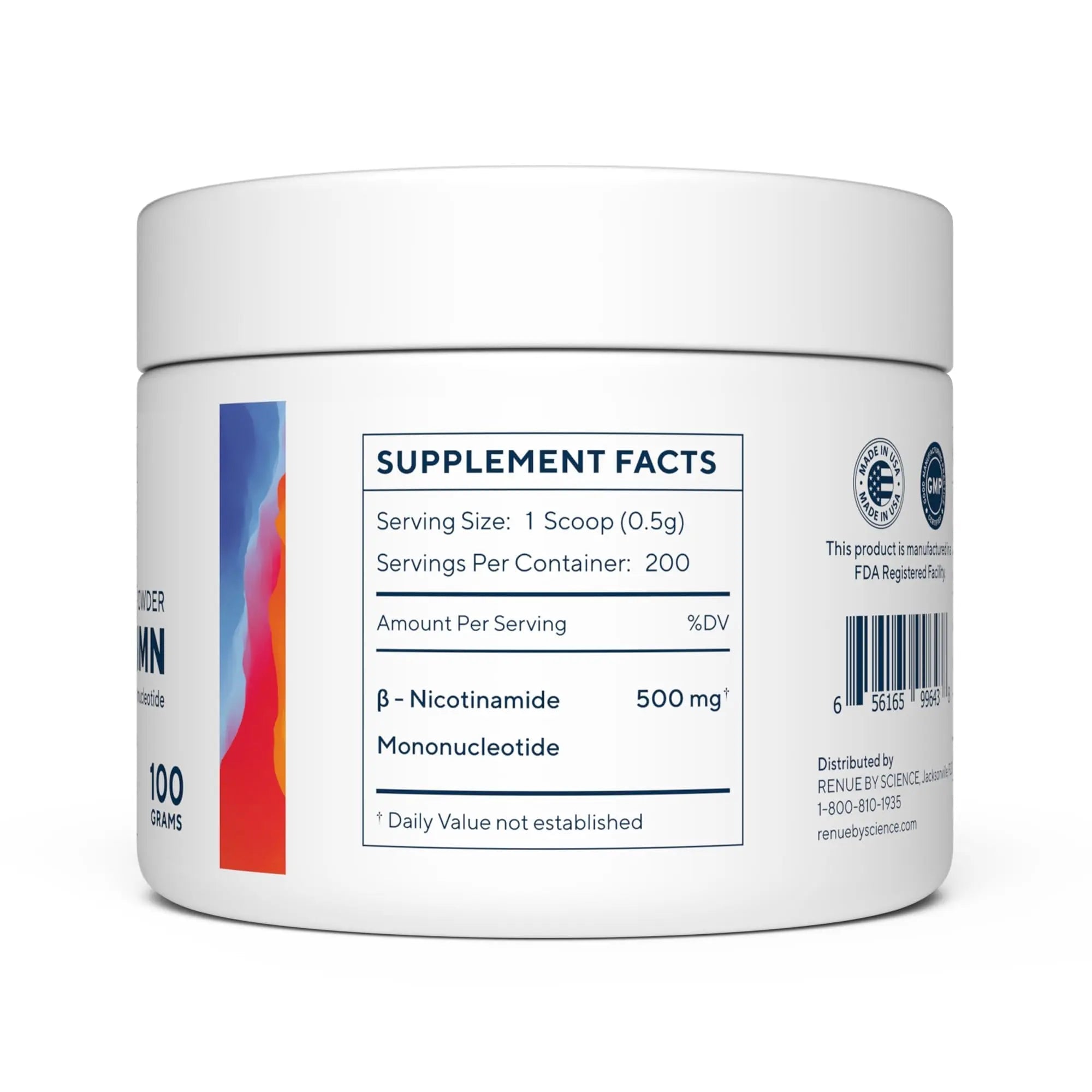 Renue By Science NMN Powder | 100g Fast Dissolve Powder Supplement | 500mg Nicotinamide Mononucleotide per Serving - TrustMedUSA