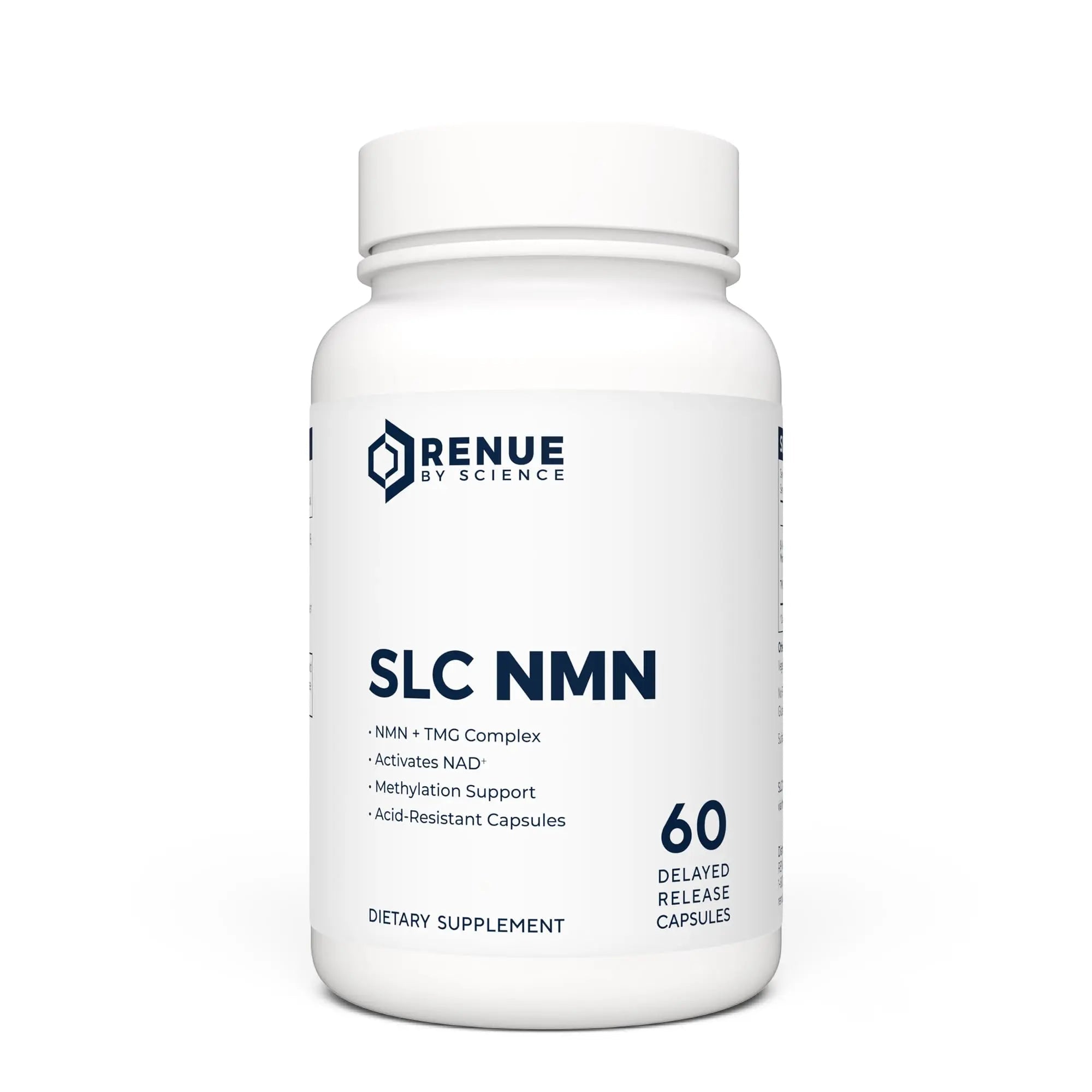 Renue By Science NMN Supplement | 60 SLC Enteric Capsules - 250mg Nicotinamide Mononucleotide per Serving | Delayed Release for Increased Absorption | Manufactured in The USA - TrustMedUSA