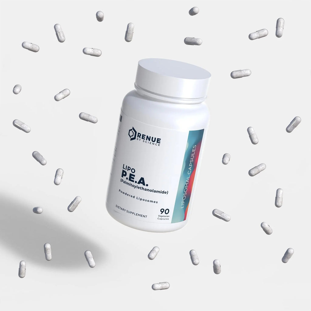 Renue By Science P.E.A | Liposomal Pea Palmitoylethanolamide Supplement | 90 P.E.A Capsules - 250mg Palmitoylethanolamide per Serving | Non-GMO | Made in The USA & Third-Party Tested - TrustMedUSA