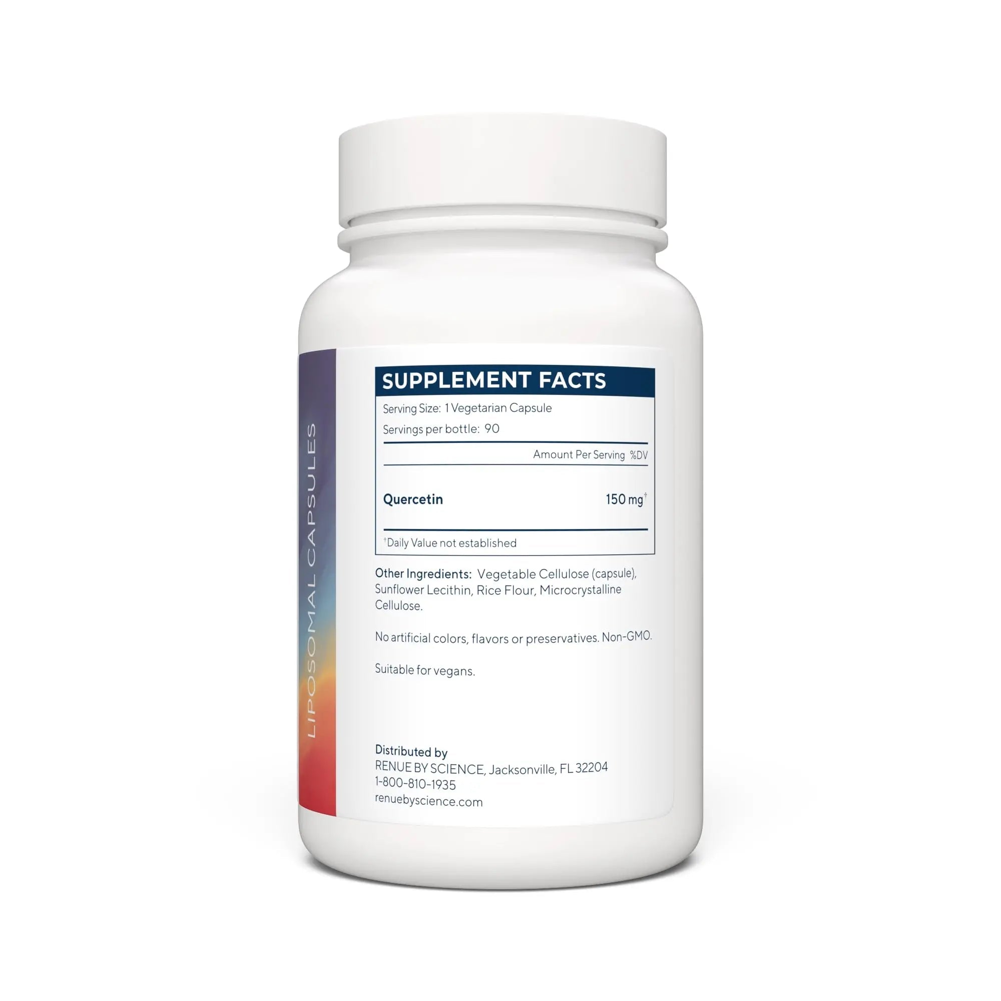Renue By Science Quercetin | High Strength Liposomal Quercetin Supplements | 90 Quercitin Capsules - 150mg Quercetin per Serving | Non-GMO | Made in The USA & Third-Party Tested - TrustMedUSA