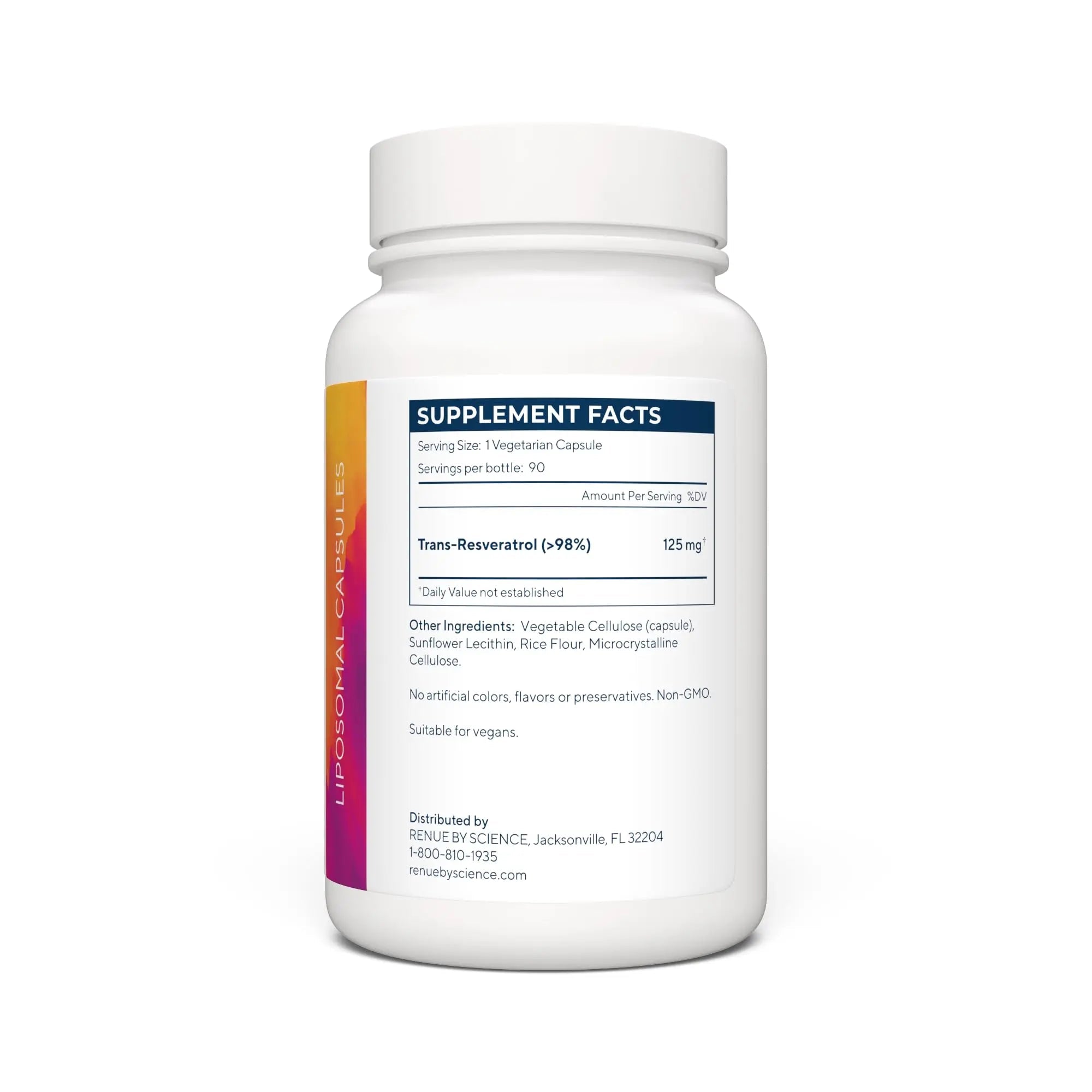 Renue By Science Resveratrol | High Strength Liposomal Resveratrol Supplement | 90 Trans Resveratrol Capsules - 125mg Reservatrol per Serving | Non-GMO | Made in The USA Third-Party Tested - TrustMedUSA