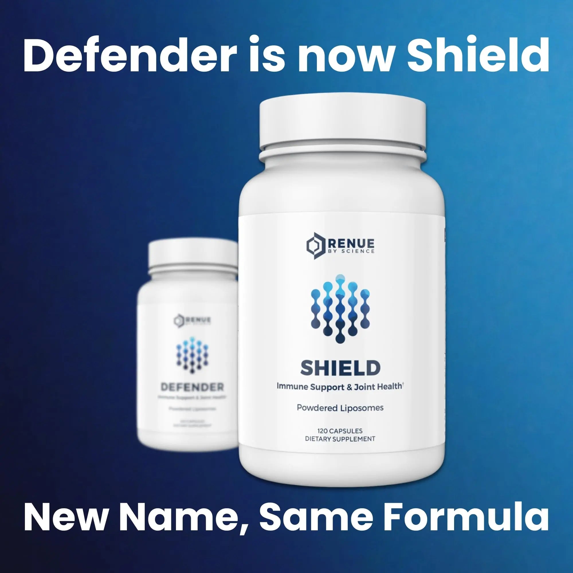 Renue By Science Shield | Liposomal Vitamin C CaAKG P.E.A Hyaluronic Acid Supplement | 120 Capsules with Vitamin C (500mg) CA AKG (150mg) Palmitoylethanolamide (75mg) HLA (75mg) | Made in The USA - TrustMedUSA