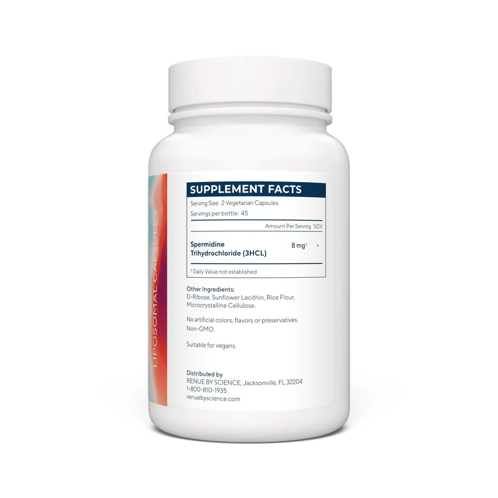 Renue By Science Spermidine Supplements | Liposomal Spermidine Supplements for Women and Men | 90 Capsules - 8mg Spermidine per Serving | Non-GMO & Allergen Free | Made in The USA Third-Party Tested - TrustMedUSA