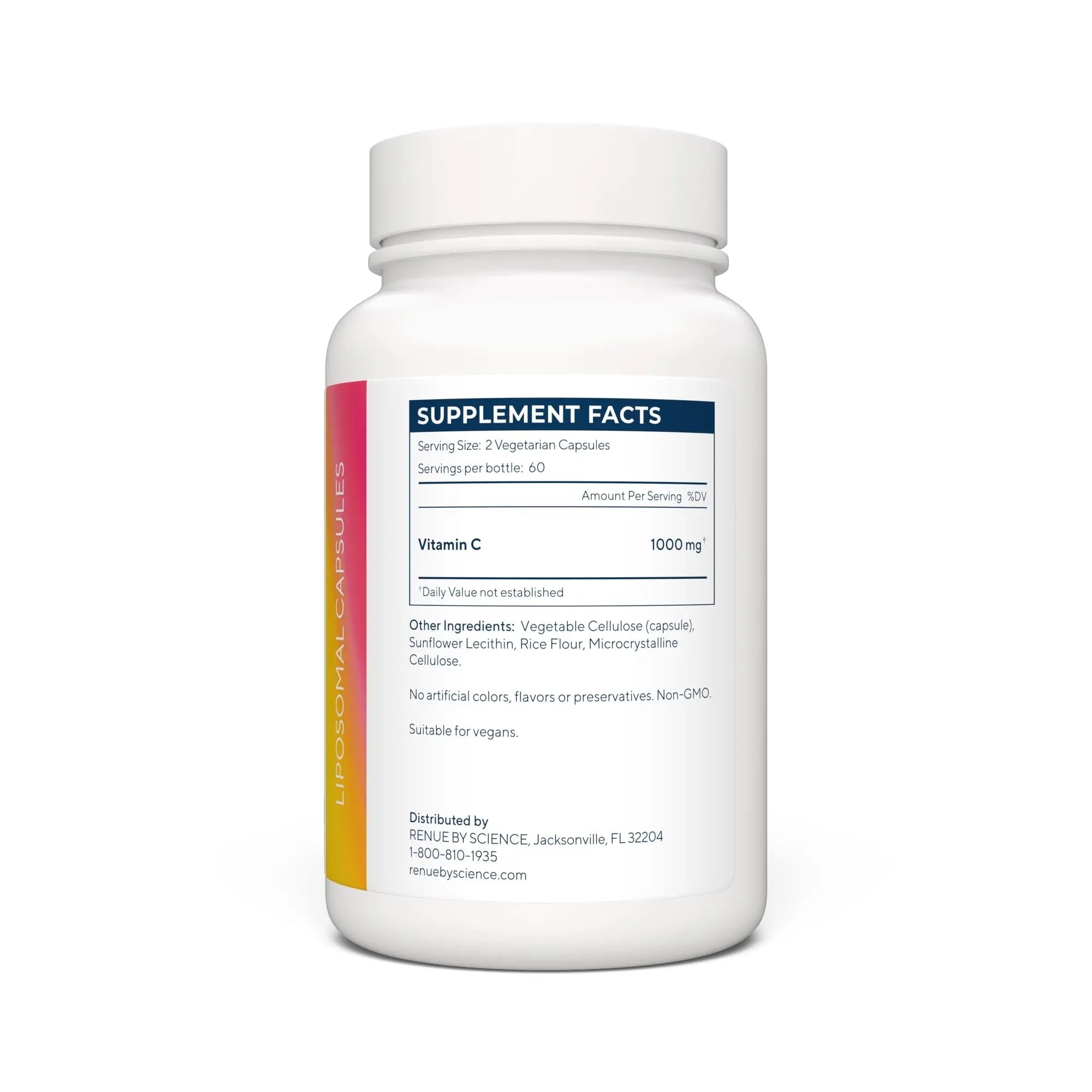 Renue By Science Vitamin C | High Strength Liposomal Supplement | 120 Capsules - 500mg VIT C per Serving | Non-GMO & Allergen Free | Made in The USA Third-Party Tested - TrustMedUSA