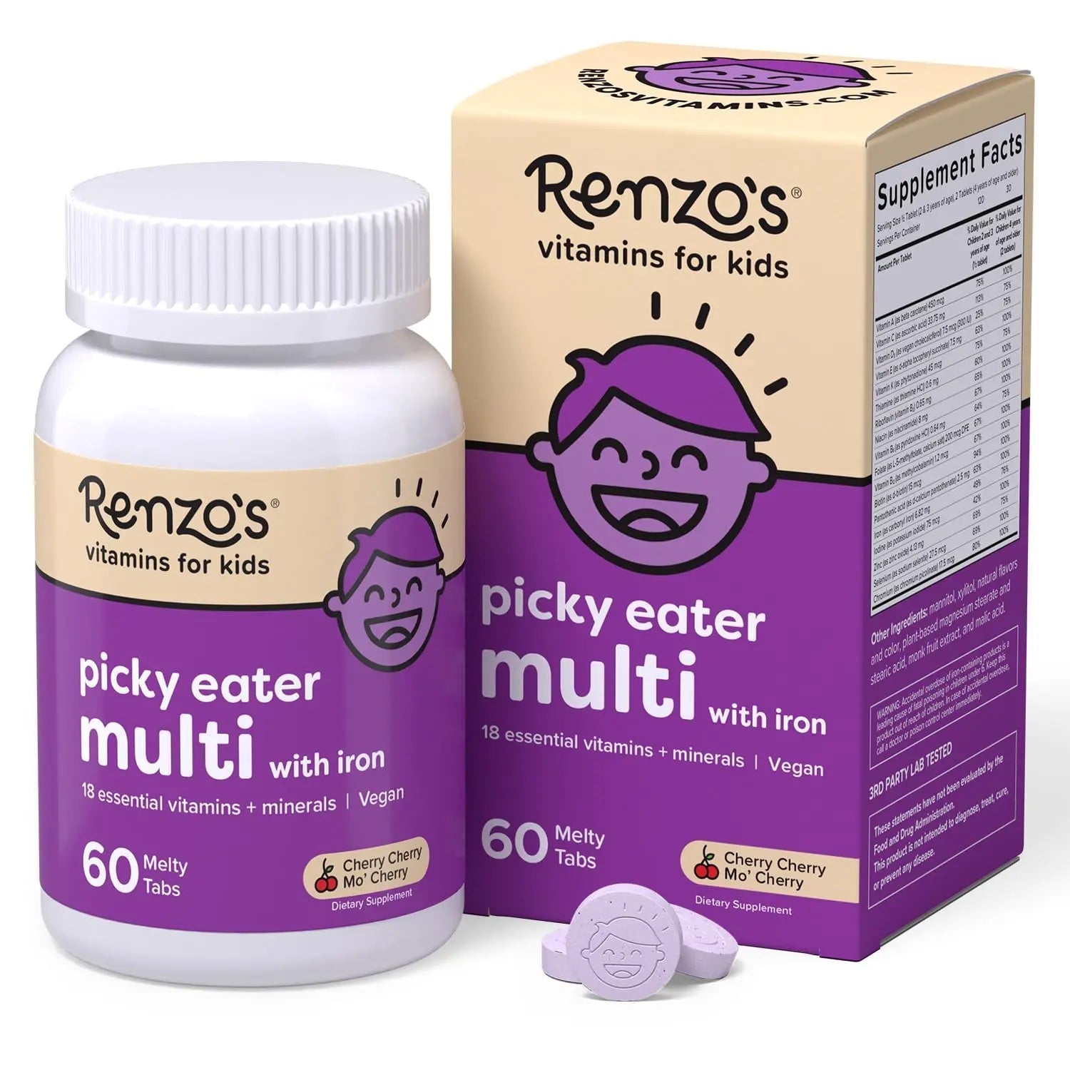 Renzo's Vitamins Adventurous Kid Bundle - Picky Eater Kids Multivitamin, Vitamin D3 for Kids, and Bright & Brainy Vitamin B6 - TrustMedUSA