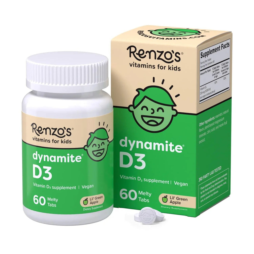 Renzo's Vitamins Adventurous Kid Bundle - Picky Eater Kids Multivitamin, Vitamin D3 for Kids, and Bright & Brainy Vitamin B6 - TrustMedUSA