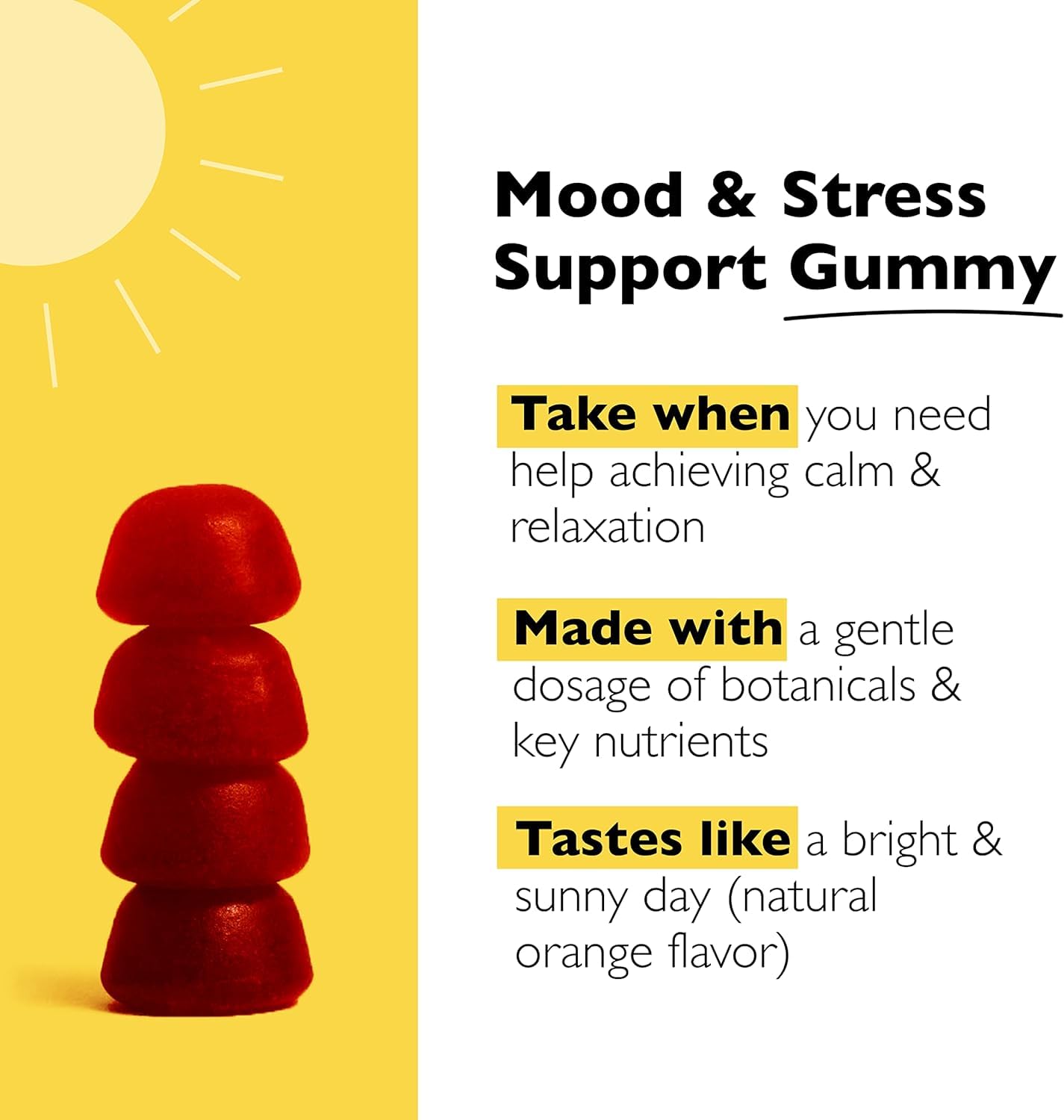 RESCUE Bach Plus Mood & Stress Support Gummies, Daytime Dietary Supplement with Passionflower, GABA, Saffron & Vitamin D, Natural Orange Flavor, Vegan & Gluten-Free, 3 Pack, 180 Count Total - TrustMedUSA