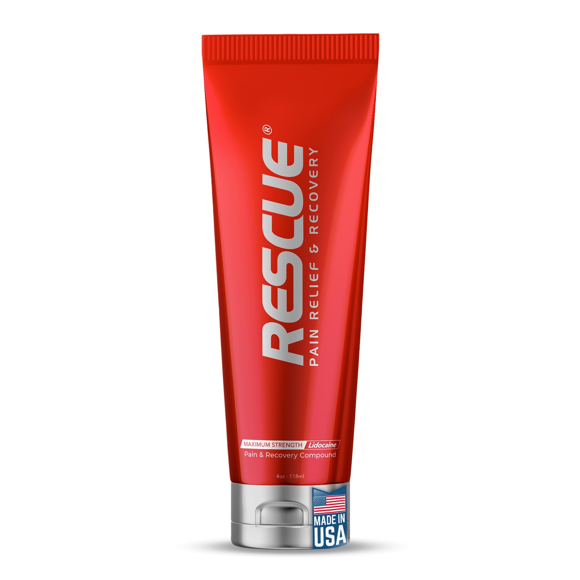 RESCUE PAIN RELIEF & RECOVERY Cream - All-in-One Solution for Back, Neck, Knee, Hand, Foot, and Shoulder Pain - Combines Power of Key Ingredients from Leading Pain Relief CreamProducts - 4 Ounces - TrustMedUSA