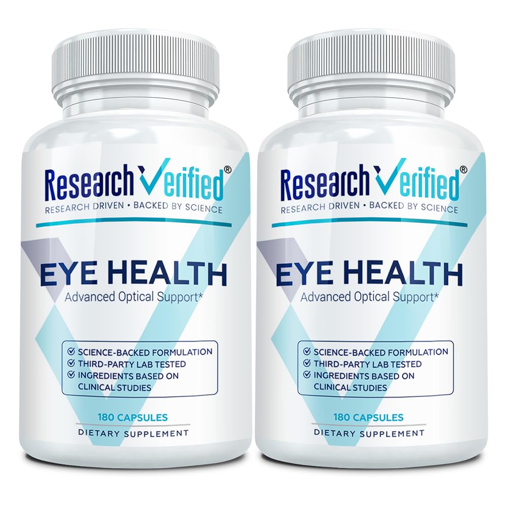 Research Verified Eye Health - Nourish and Protect Eyes and Vision, Support Healthy Retina, Improve Blood Supply to Eyes - Vitamins A, B, C, and E - 360 Capsules - 6 Month Supply - Made in The USA - TrustMedUSA