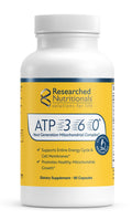Researched Nutritionals ATP 360 - Mitochondrial Supplements to Support Entire Energy Cycle & Cell Membranes - Clinically Researched ATP Supplements, High Dose CoQ10, R-Lipoic Acid & PQQ, 90 Capsules - TrustMedUSA