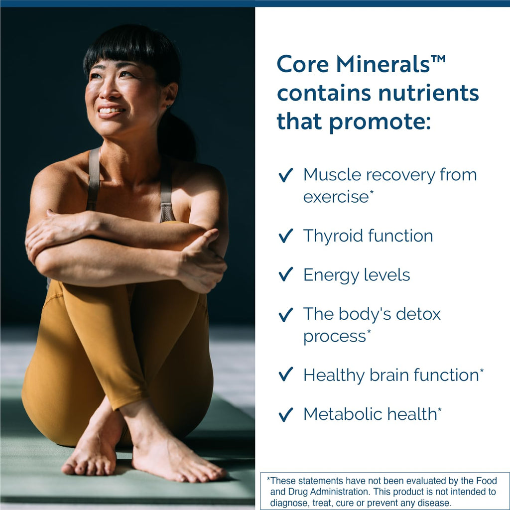 Researched Nutritionals Core Minerals - Daily Trace Minerals Supplement - Iron-Free Blend with Vitamin D3, Magnesium Glycinate & Iodine for Thyroid, Bone & Metabolic Support (120 ct) - TrustMedUSA