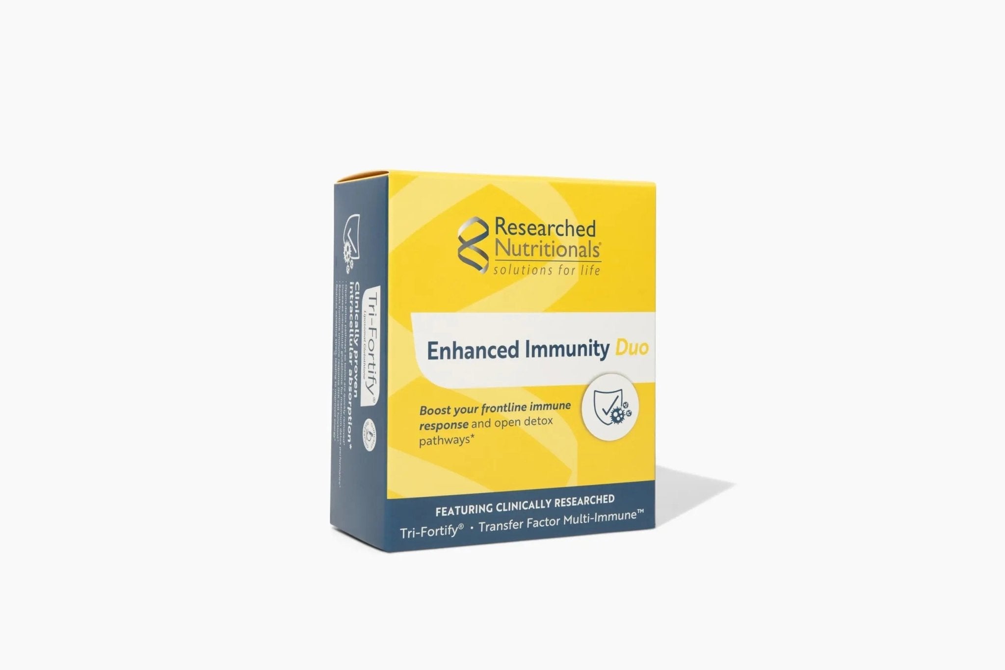 Researched Nutritionals Liposomal Glutathione (450mg) + Colostrum & Mushrooms Supplement for Immunity - Enhanced Immunity Duo - Tri-Fortify Watermelon + Transfer Factor Multi-Immune (2 Piece Set) - TrustMedUSA