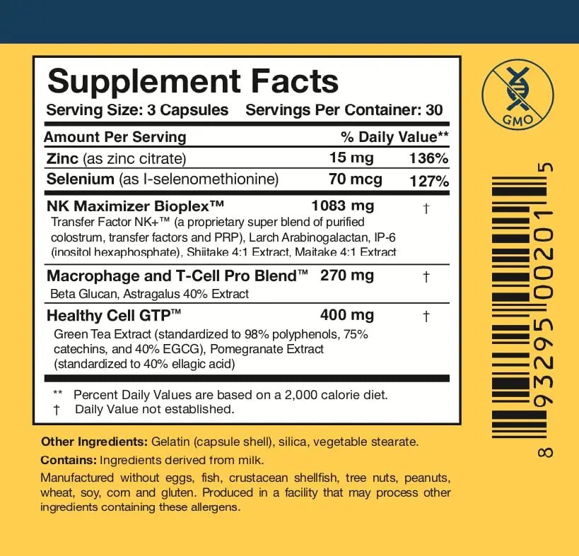 Researched Nutritionals Liposomal Glutathione (450mg) + Colostrum & Mushrooms Supplement for Immunity - Enhanced Immunity Duo - Tri-Fortify Watermelon + Transfer Factor Multi-Immune (2 Piece Set) - TrustMedUSA