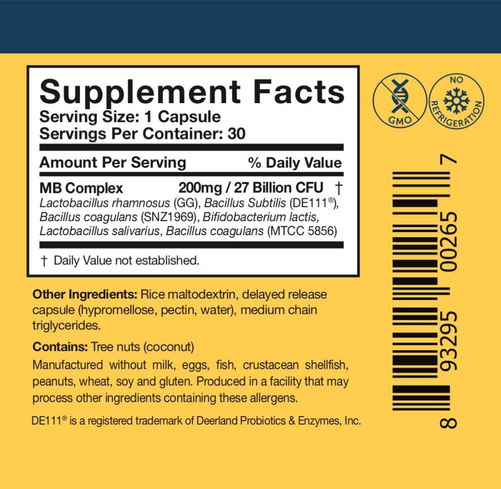 Researched Nutritionals Multi-Biome - Dual-Action Probiotics for Women & Men - Spore + Live Strain Formula with Delayed-Release Capsules for Gut Health, Histamine & Immune Support (30 ct) - TrustMedUSA
