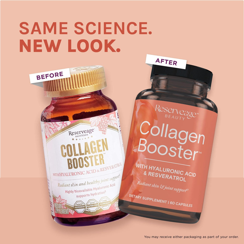 Reserveage Ultra Collagen Booster & Keratin Hair Booster - Features Dermaval, Biotin & Resveratrol - Support Hair & Skin - 60 Ultra Collagen Capsules, 60 Keratin Capsules - TrustMedUSA