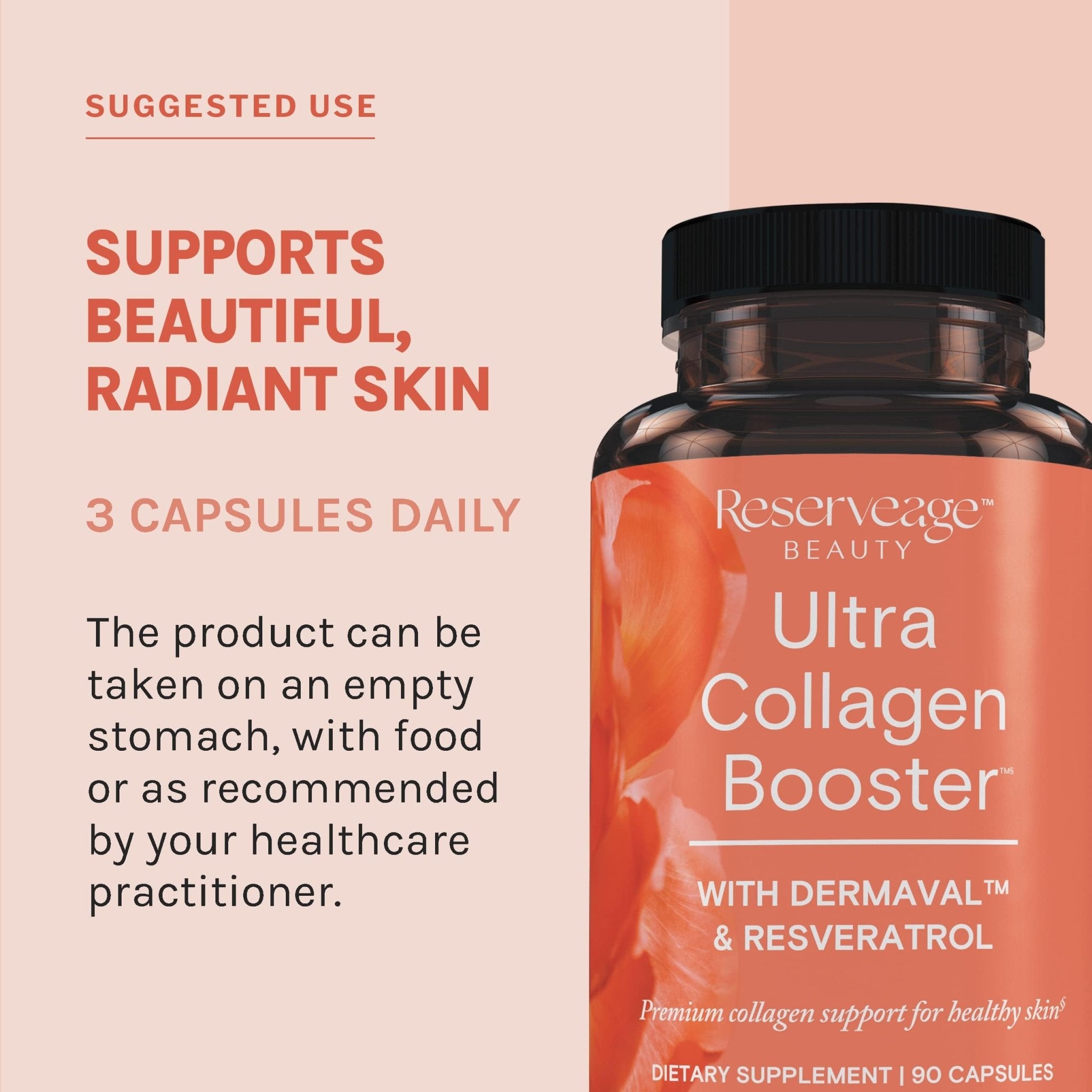 Reserveage Ultra Collagen Booster & Keratin Hair Booster - Features Dermaval, Biotin & Resveratrol - Support Hair & Skin - 90 Ultra Collagen Booster Capsules, 120 Keratin Hair Booster Capsules - TrustMedUSA