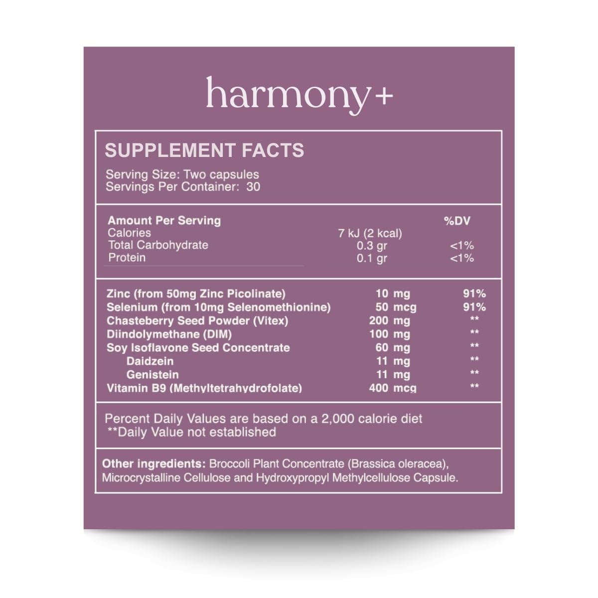 reset wellness Harmony+ | Vitex, DIM, Soy Isoflavones, Methylfolate & Selenium | Supports Women’s Hormonal Balance, Cycle Regulation & Mood Stability | 60 Capsules - TrustMedUSA