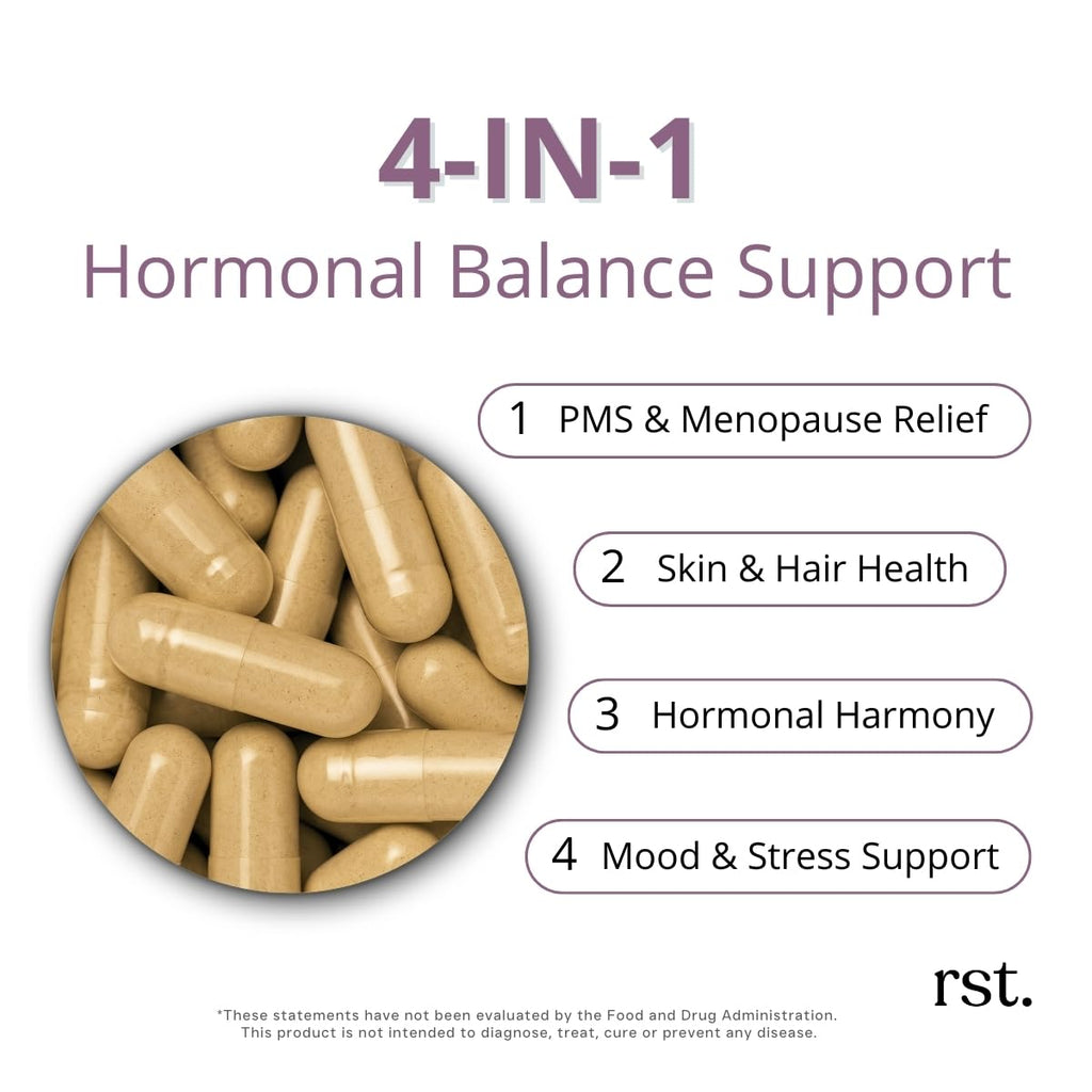 reset wellness Harmony+ | Vitex, DIM, Soy Isoflavones, Methylfolate & Selenium | Supports Women’s Hormonal Balance, Cycle Regulation & Mood Stability | 60 Capsules - TrustMedUSA
