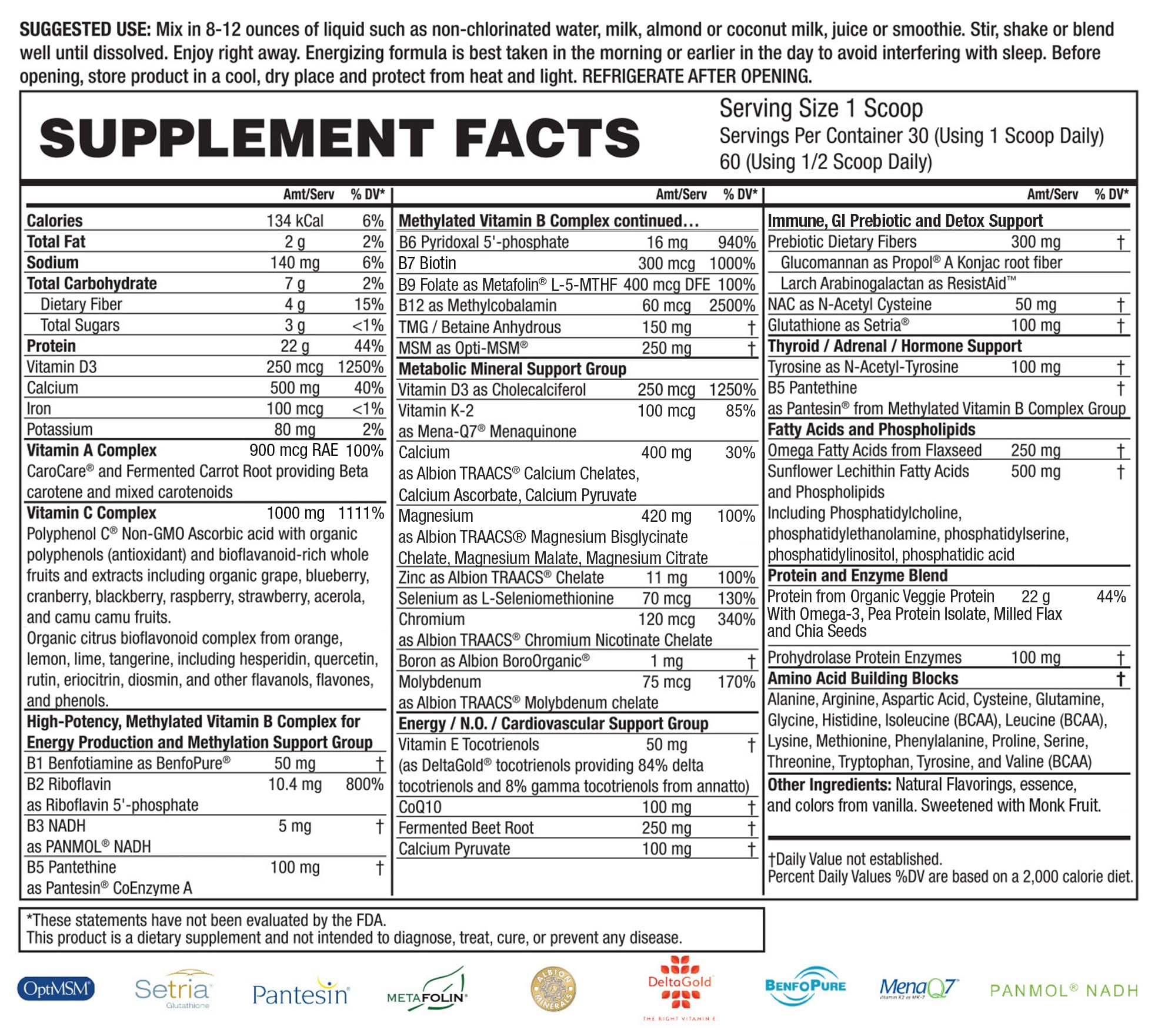 Restore Vanilla Veggie Protein | Premium Plant-Based Protein - 100% Natural and Omega 3 Fusion, Including Pea Protein Isolate - Low Carb, Keto, Dairy Free - 30 Day Supply Dr. Tennant's - TrustMedUSA